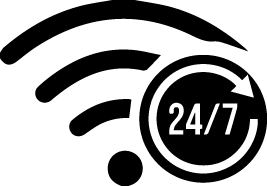 124× 7 free internet connectivity